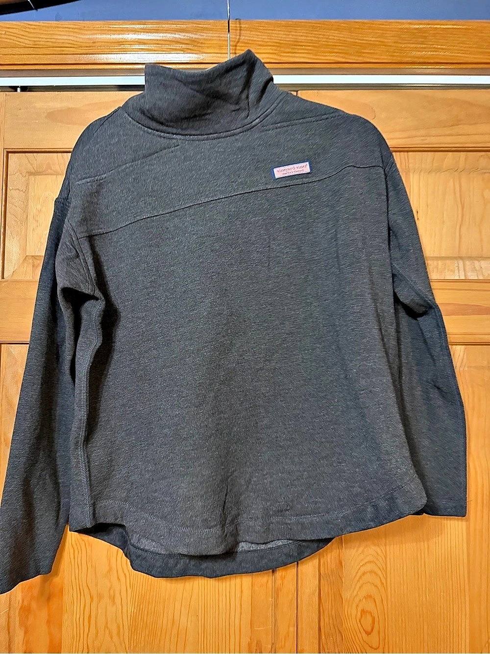 vineyard vines Funnel Neck Pullover Sweatshirt Long Sleeve Gray XS